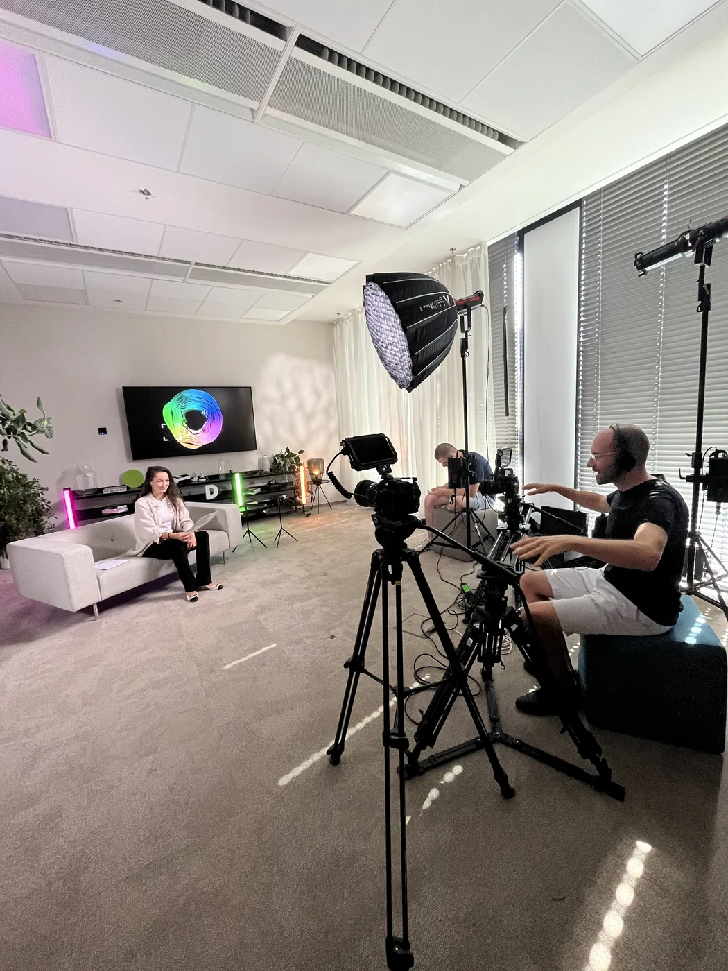 Postavené pojízdné podcastové studio u klienta